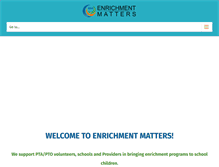 Tablet Screenshot of enrichmentmatters.com